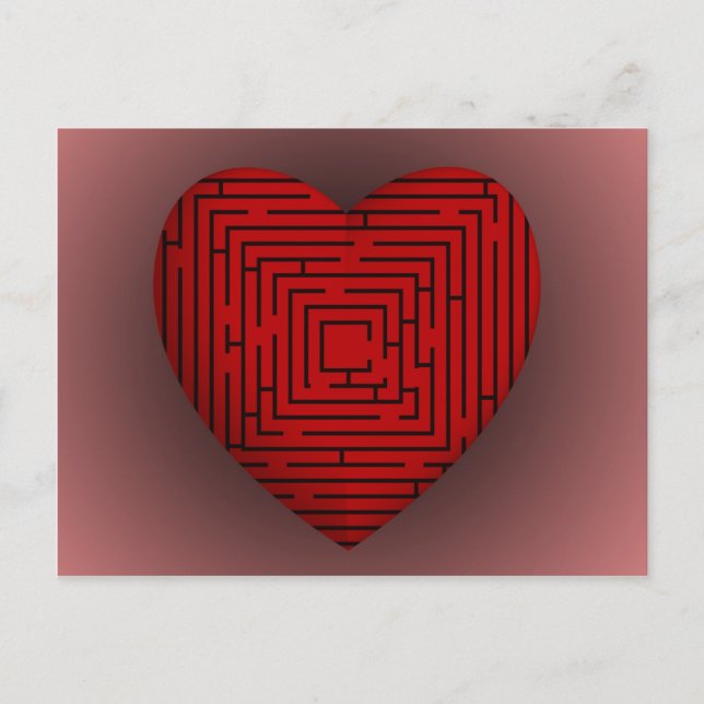 Maze Heart Postcard (Front)