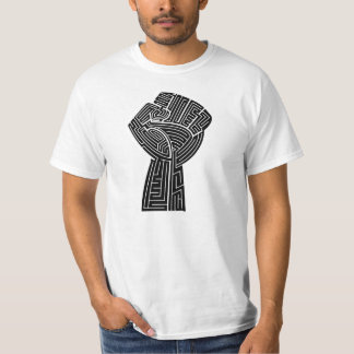 Maze Life Blk Power Fist Mens T-Shirt