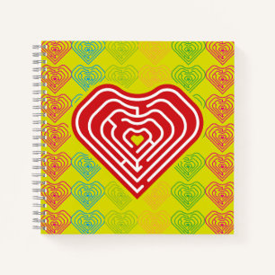 MAZE LOVE HEART BY MASANSER PIXELAT NOTEBOOK