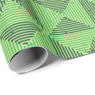 Maze Patchwork Canvas Print Wrapping Paper