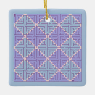Maze Patchwork Ceramic Ornament