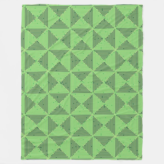 Maze Patchwork Fleece Blanket (Front)