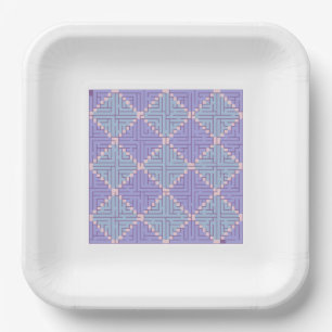 Maze Patchwork Paper Plate