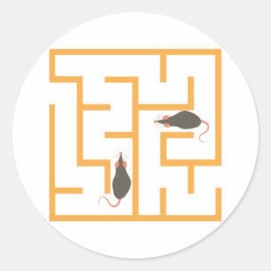 Maze Rats Classic Round Sticker