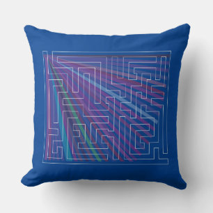 Maze with Colourful background Cushion