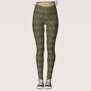 Maze Yellow Abstract Alcohol Ink Art Leggings