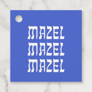 Mazel Mazel Mazel Hanukkah Bar Mitzvah Favour Tag