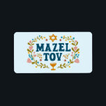 MAZEL TOV BAR BAT MITZVAH Jewish Customisable  Label<br><div class="desc">Hand drawn text by me for you. Great for a bar or bat mitzvah or jewish wedding or other event. For more designs and colours check my shop! Or let me know if you'd like something custom.  Ask if you don't find what you need! :)</div>