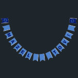 Mazel Tov Bar Mitzvah Jewish Party Bunting<br><div class="desc">Mazel Tov Bunting Flag decoration in blue for a Bat or Bar Mitzvah. This cute Jewish celebration banner features the Star of David on either corner.</div>