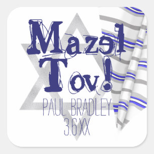 Mazel Tov Bar Mitzvah Stickers