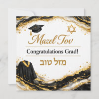 Mazel Tov on Your Graduation Card | Black Agate