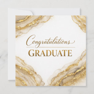 Mazel Tov on Your Graduation Card Gold Agate