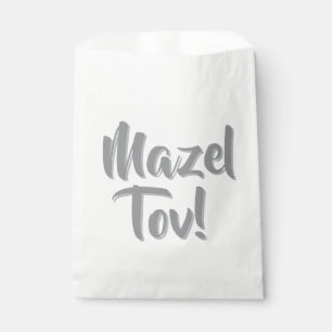 Mazel Tov silver Favour Bags