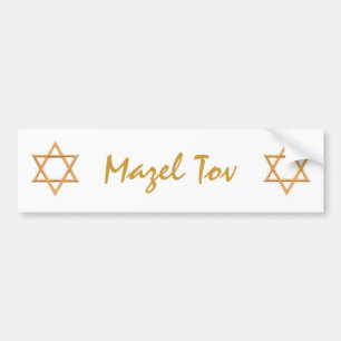Mazel Tov/Star of David Bumper Sticker