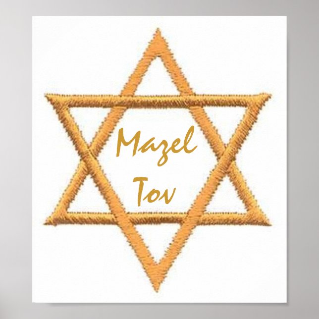 Mazel Tov/Star of David Poster (Front)