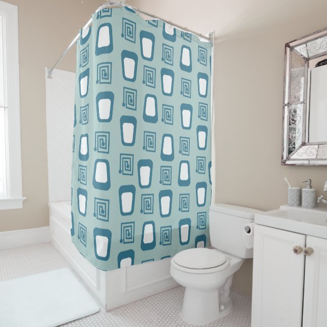 Mazes and Trapezoids  Shower Curtain (In Situ)