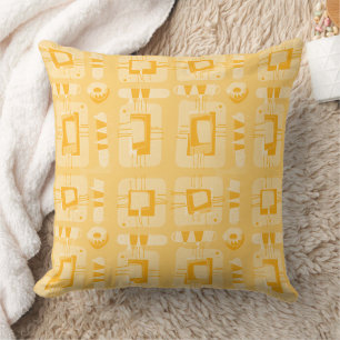 Mazipoodles Abstract Ethnic Matrix - Butterscotch Cushion