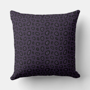 Mazipoodles Abstract Teardrops - Indigo Black Cushion