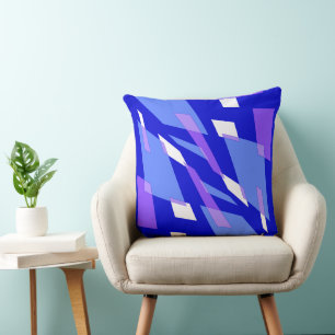 Mazipoodles Abstraction Perspective Blue Purple Cushion
