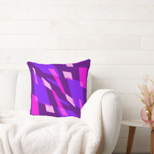 Mazipoodles Abstraction Perspective Violet Pink Cushion