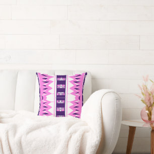 Mazipoodles Afrofuturist Pattern - Pink Purple Cushion