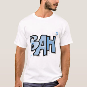 Mazipoodles Bah Humbug 3D Pastel Dusty Blue T-Shirt