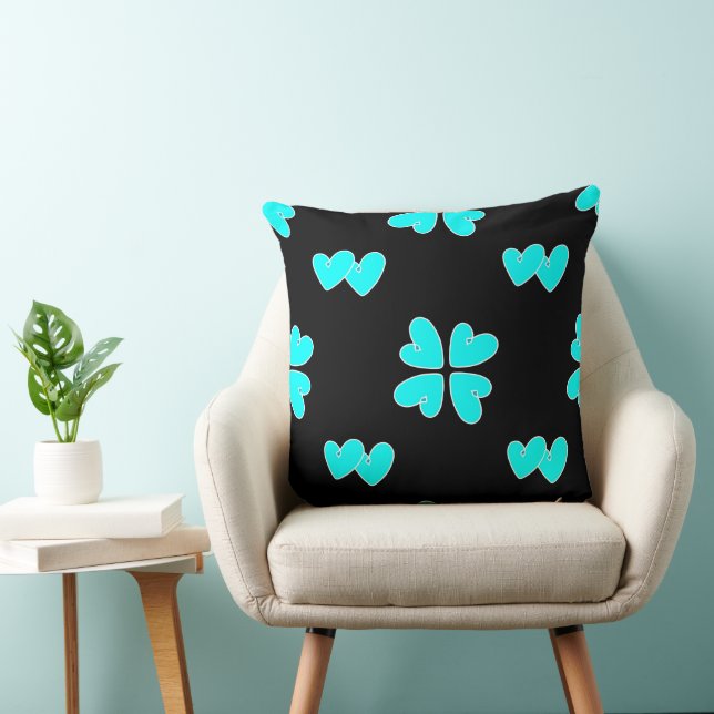 Mazipoodles Blue Hearts Cushion (Chair)