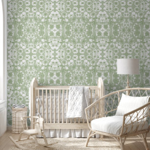 Mazipoodles Botanical Garden - Dusty Mint Green Wallpaper