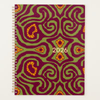 Mazipoodles Crazy Maze - Olive Burgundy Gold