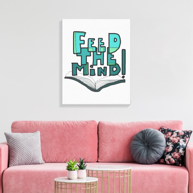 MAZIPOODLES Feed The Mind 066 Canvas Print (Insitu(LivingRoom))