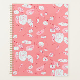 Mazipoodles Fish Roses Blush Pink White Planner