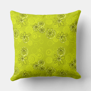 Mazipoodles Floral Bubbles - Olive Green Cushion