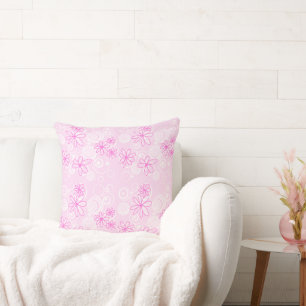Mazipoodles Floral Bubbles - Pink White Cushion