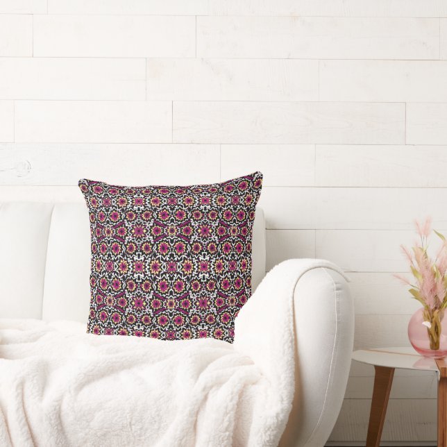MAZIPOODLES Floral Fireworks Pattern 110 Cushion (Couch)