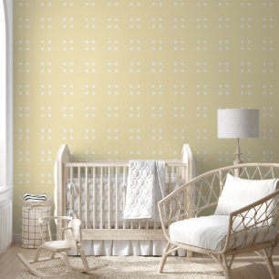 Mazipoodles Four Squares - Buttermilk White Wallpaper