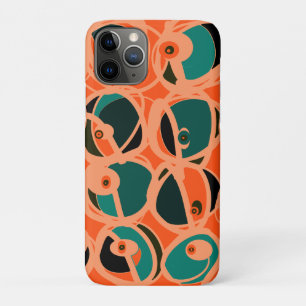 MAZIPOODLES I Spy Eye Orange Teal Black iPhone 11 Pro Case