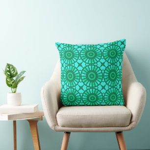 Mazipoodles Kaleidoscope S - Green Turquoise Cushion