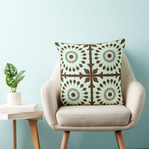 Mazipoodles Kaleidoscope Wheel A Chocolate Mint Cushion