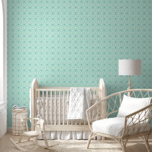 Mazipoodles Kaleidoscope Wheel A Dusty Teal Mint Wallpaper