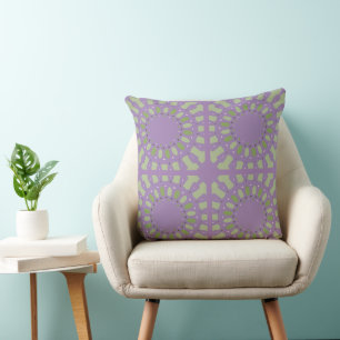 Mazipoodles Kaleidoscope Wheel K Dusty Lilac Mint Cushion