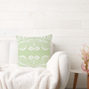 Mazipoodles Kente Savannah Sunshine - Mint White Cushion