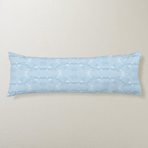 Mazipoodles Leapfrog - Dusty Pastel Blue White Body Cushion