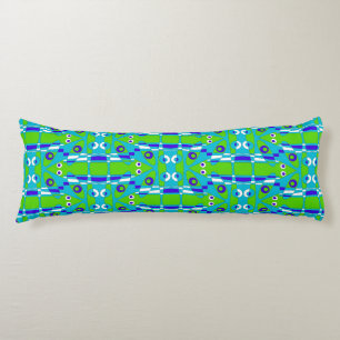 Mazipoodles Leapfrog - Green Blue White Body Cushion