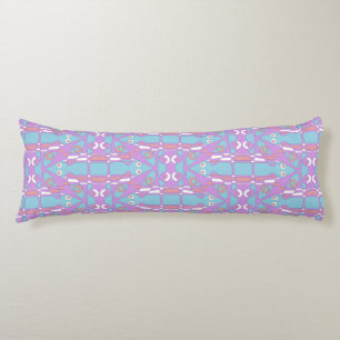 Mazipoodles Leapfrog -Turquoise Purple Coral White Body Cushion