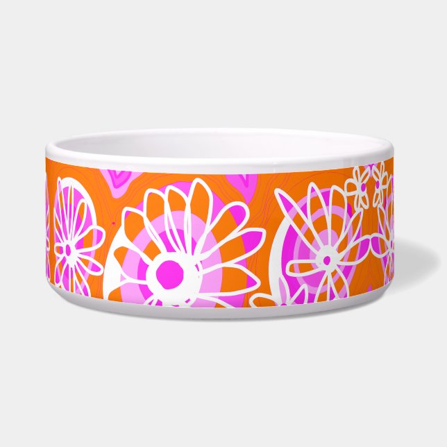 Mazipoodles Love Flowers - Orange Pink White (Front)