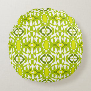 Mazipoodles Neuro Art- Avocado Pear Spinach Green Round Cushion
