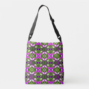 Mazipoodles Neuro Art - Green Pink Magenta Crossbody Bag