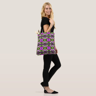Mazipoodles Neuro Art - Green Pink Magenta Tote Bag
