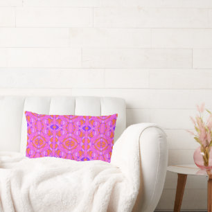 Mazipoodles Neuro Art Pink Orange Purple Lumbar Cushion