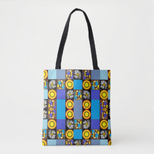 Mazipoodles Patchwork Quilt 3 Blue Tote Bag